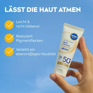 فلوئید ضد آفتاب صورت ضد لک‌های رنگی نیوآ سان SPF 50